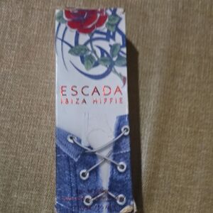 Escada Floral Denim Print Box in Red, Blue, Green